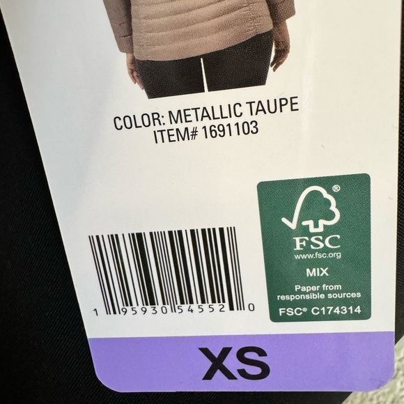 32 Degrees Heat Ultra lightweight down jacket, taupe, xsmall - Picture 6 of 7